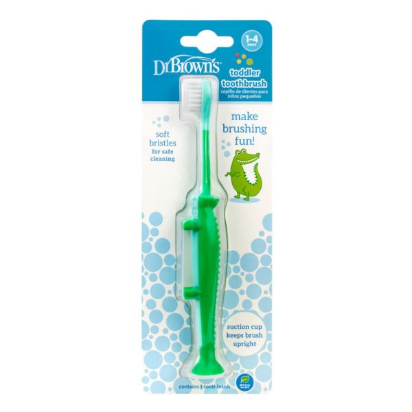 Product image of green crocodile toddler toothbrush