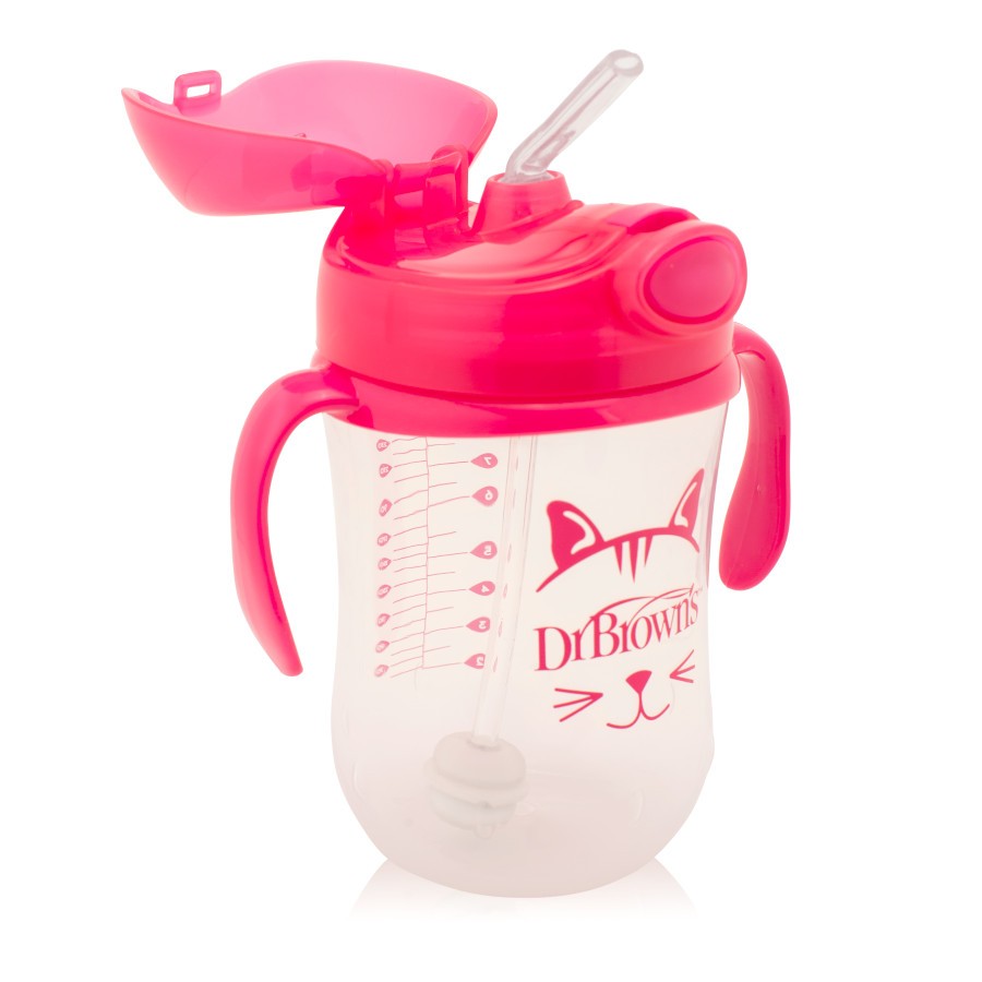 TC91011_Product_3Q_Babys_1st_Straw_Cup_6m_Pink_Kitty Product image of pink Baby's First Straw Cup